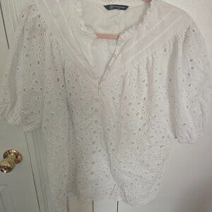 Womens eyelet blouse